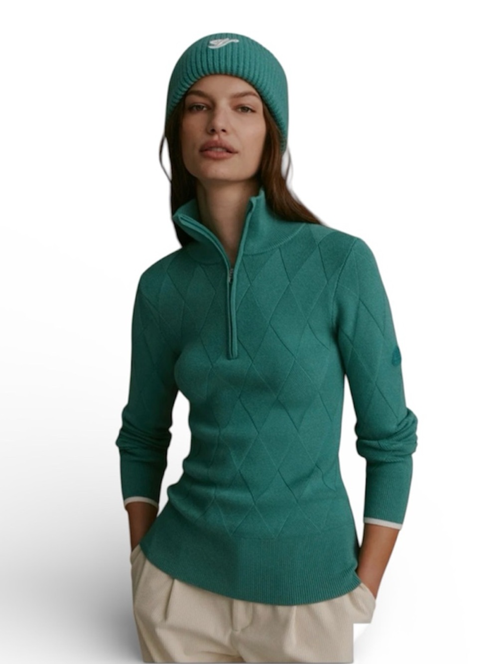 NWT Varley Lawson Half-Zip Knit Sz XL